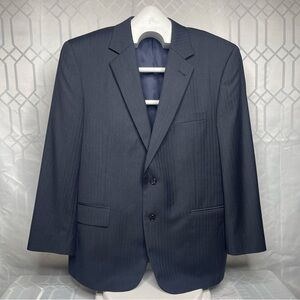 Jos. A. Bank Signature Collection Navy Blue Herringbone 100% Wool Sport Coat 44S